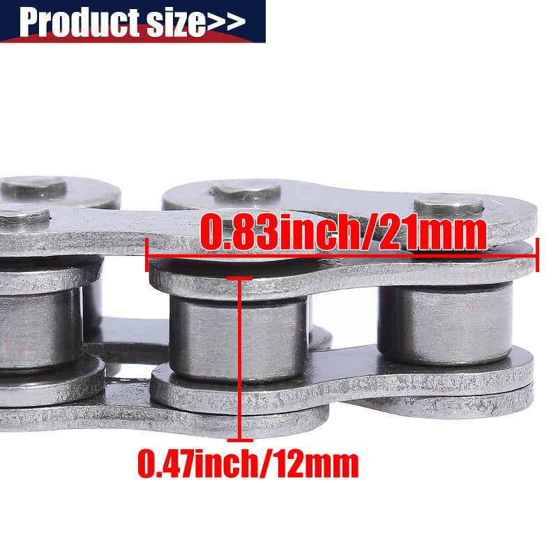 QAZAKY 415 Heavy Duty Chain 110 Link + Chain Breaker Cutter Link Remove Tool for 49cc 50cc 60cc 70cc 80cc 2-stroke Engine Motorized Bicycle Bike Motorcycle ATV Mower Mini Dirt Bikes 415-110L - Image 3